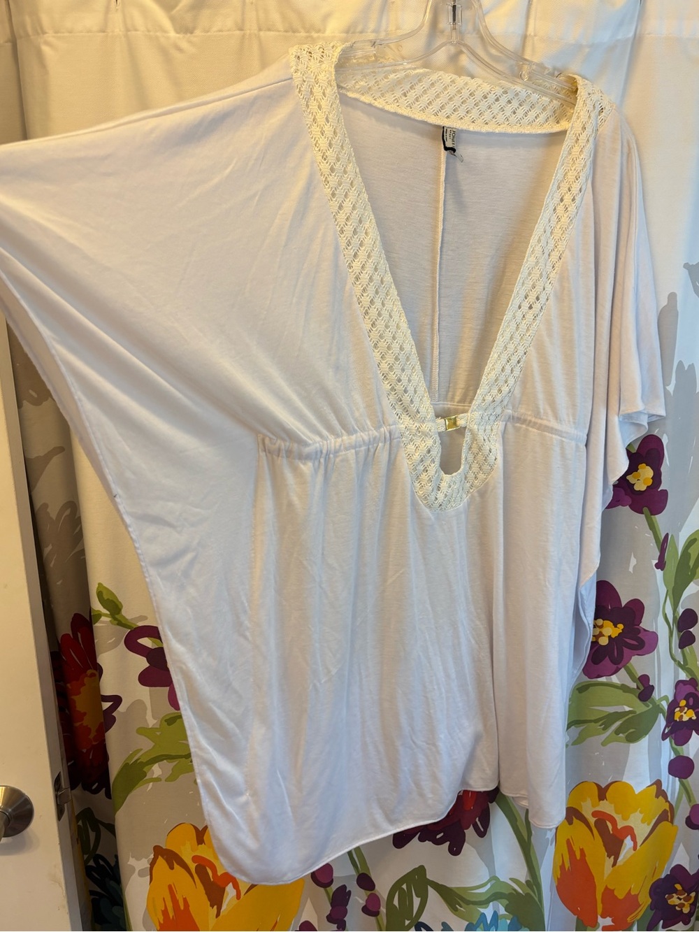 White stretch swim beach cover jones ny sport L